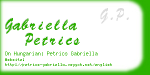 gabriella petrics business card